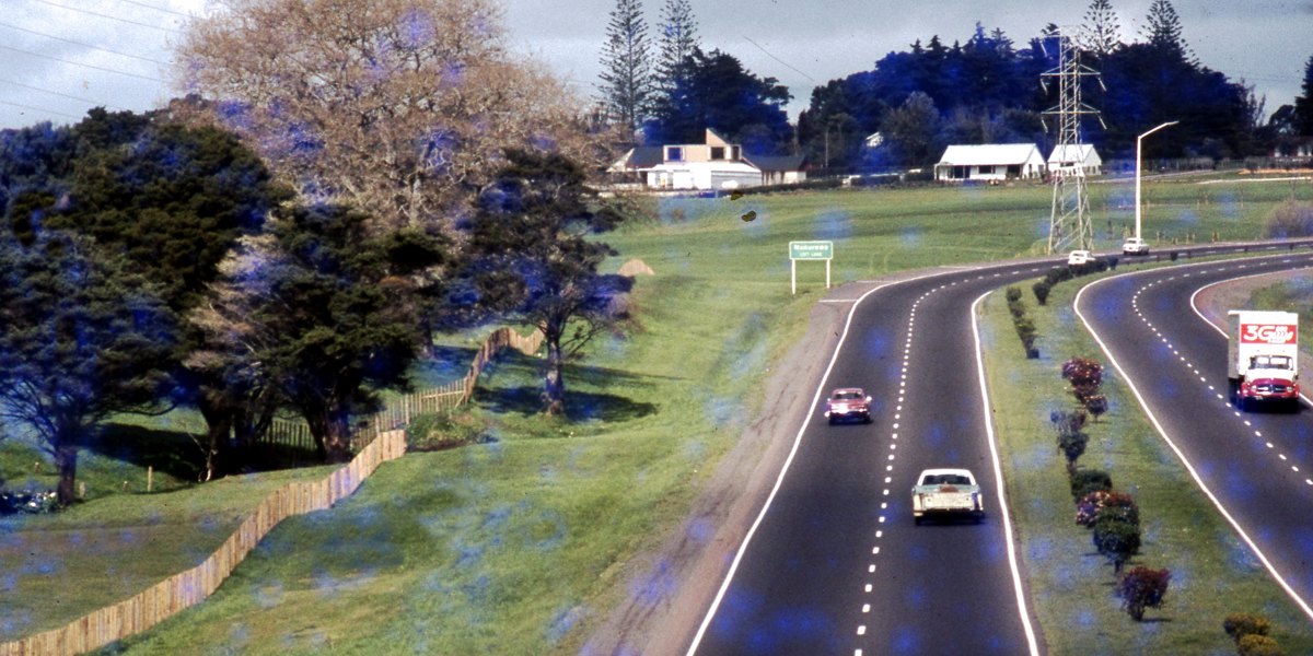 1978. View of the Gardens from the motorway.